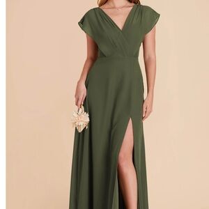 Birdy Grey Elegant Olive Green Maxi Dress